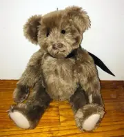 Heidi Bear Brown Plush Stuffed Animal Jointed Limbs Poseable Handmade NWT