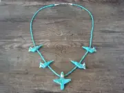 Hand Carved Turquoise Blue Jay Fetish Necklace by Matt Mitchell