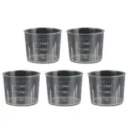 5Pcs Plastic Mixing Cup Stackable Measuring Cup, Clear Beaker with Graduated
