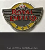 Quality Metal Hat/Lapel Badge -Pin - Royal Enfield Wings