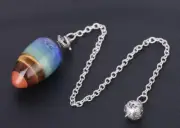 7 Chakra Divination Pendulum (Egg Shape)