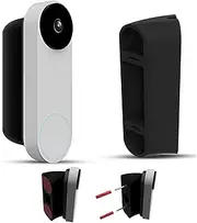 [Mars Outpost] No-Drill Corner Mount for Google Nest Hello Video Doorbell Wired 2nd Generation Improves Night Images, Reduces Infrared Glare, Perfect View Made in UK (Wired 2nd Gen Corner Mount)