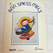 Ann Spiess Mills Needlepoint Cross Stitch Chart 1984 Goose Girl Angel 1 Design