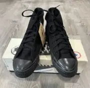 Vtg Deadstock Converse All Star Chuck Taylor High Tops Black Sz Made In US