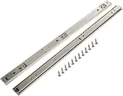 Angoily 2pcs Slide Drawer Drawers Cabinet Furniture Rails Drawer Tray Rack Rails Rack Keyboard Slide Keyboard Tray Accessories Furniture Rails for Cabinet Silver Galvanized Iron