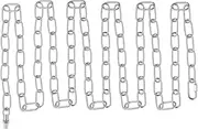 uxcell 10 Ft Light Fixture Chain, 1 Set Lighting Chain Metal Looping Link with Quick Link Screw Lock Connectors Up to 110 lbs for Pendant Lights Chandeliers Swag Lights, Silver Tone