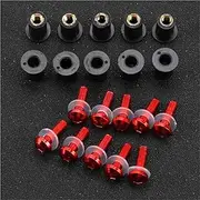 Motorcycle Screw Set Windscreen Mounting Screw Washer Nut for Transalp XL650 XL750 XL600V(Red)