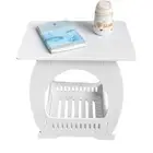 Coffee End Table With Open Storage Shelf Basket Elegant Bedside Table Home Decor