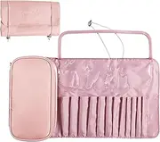 [brooksnaji] Rolling Case for Make-up-Brush Holder for Makeup, Portable Rolling Bag | Rolling Case for Makeup Roll Up Brush Holder for Makeup Portable Convenient, pink, Fare riferimento alla descrizione, Please