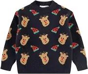 [SMILING PINKER] Girls Christmas Jumper Sweater Santa Claus Christmas Tree Reindeer Chunky Winter Knitted Pullover