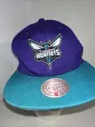 CHARLOTTE HORNETS Mitchell Ness Snap Back 2 Tone Blue Turquoise Cap Hat NWT $32