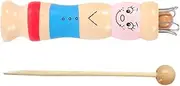 [STOBOK] Wooden Knitting Machine Set Boys and Girls DIY Craft Kit Yarn for Beginner Knitter
