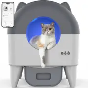 Advwin Automatic Cat Litter Box Self Cleaning WiFi App Control Smart Cat Litter Box 76L