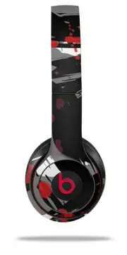 Skin Wrap for Beats Solo Wireless 2 3 4 Abstract 02 Red SKIN ONLY