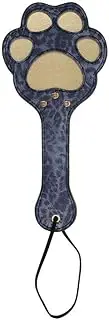 Sex & Mischief Cougar Paw Paddle - Navy Blue/Gold Spanking Paddle