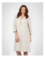 [Fella Hamilton] Island Stripe Tunic Dress in Beige