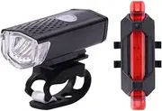 Bike Lights Front and Back, USB Rechargeable 5 Modes Waterproof Bike Light, Bicycle Accessories for Night Riding Safety and Easy Installation