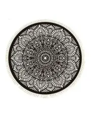 [SOGA] Mandala Modern Ethnic Tassel Print Anti-slip Doormat 120cm in Multi