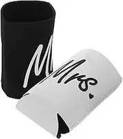 UTHCLO 2pcs Mr Mrs Beverage Can Coolers Neoprene Can Sleeve for Beer Soda and Wine Wedding Easy to Clean Versatile Holders