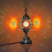 Turkish Moroccan Mosaic Lamp or Bedside Lamp,mosaic lamp Big Globe RedYellowblue