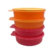 Tupperware Big Wonder 500ml 2 Cup Bowls and Seals Mango Pink Watermelon Set of 4