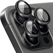 [4 Pack] T Tersely Camera Lens Protector for iPhone 16 Pro/iPhone 16 Pro Max 2024, 9H Transparent Camera Tempered Glass Protective Cover - Black