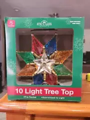 Kurt S. Adler 8" UL 10-Light Multicolored Star Treetop, UL0130M