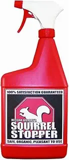 Animal Stopper 073095, 32 oz, Messina Wildlife SQ-U-016 Squirrel Stopper 32-Ounce Trigger Bottle, Organic