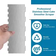 Cake Decorating Comb Stainless Steel Scraper Tool 10 in High x 4 in Wide
