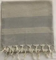 Aqua Perla Marmaris Turkish Towel Grey Peshtemal Cotton