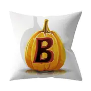 3PCS Halloween Series Letter Printing Throw Pillow Cover for Home Living Room Sofa Decor B_45*45cm
