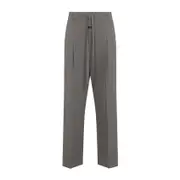 [Fear Of God] Fear Of God-Willow Grey Lyocell Drawstring Straight Pants-Uomo S STAND