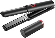Styler Hair Curling Flat Iron, 2 in 1 Ionic Hair Curler & Straightener for All Styles, Floating Ceramic Plate, PTC Fast Heat-Up