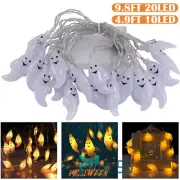 9.8ft Halloween Ghost String Lights LED Hanging Fairy Light Indoor Outdoor Decor