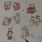 全新 出清 可郵寄 現貨 日本 KAMIO 手繪 水彩 北極熊 貓熊 筆記本 手帳 貼紙 分裝
