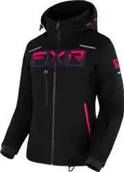 FXR Maverick 2-in-1 Ladies Snowmobile Jacket, black-pink, Size M for Women Black Pink