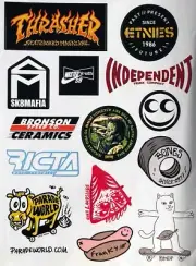 Assorted Skateboard 14 Set Sticker Sheet New Authentic Thrasher Sk8mafia Nike