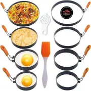 8 paquetes de anillos para huevos para freír huevos, anillo grande para tortilla