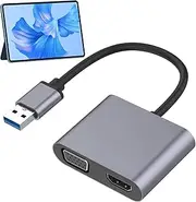 Computer USB to VGA Cable,Monitor USB to VGA Cable Projector TV Adapter - Entertainment Display Video Cord Laptops Tablets Solution for Movies, Meetings