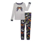 Wonder Nation Boys Halloween Long Sleeve Top and Pants 2-Piece Pajama Set Size 7