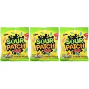 3x Sour Patch Kids Original Assorted Soft & Chewy Gummy Candy 3.6 oz NEW - 3 PK