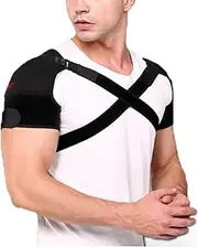 Double Shoulder Brace Shoulder Support Strap for Men Women Rotator Cuff,Dislocated Joints,Muscle Pain Relief, for Posture Correction Shoulder Belt Back Stabilizer,M