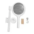 - 6 in 1 Rotating Head Electric Fly Swatter for Mosquito Gnat Wasp (Long Type)