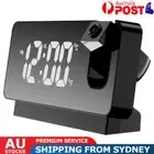 Digital Alarm Clock LED Display Desktop Clocks for Bedroom Office (Black)