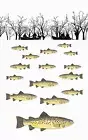 Trout Fishing Print cotton Tea Towel Designed in Australia Linen Tea Towel