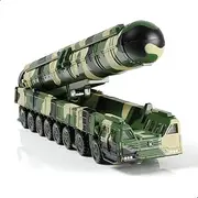 NUOTIE 1/144 DF-41 Missile Launcher Car Model Toy Alloy Die-cast Metal Army Military Fighting Vehicle Model Toy Military Enthusiasts Collection or Gift (627205)