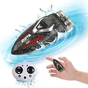 PowerTRC Mini Remote Control Boat RC Boat 360 Rotating 2.4 G Build in Rechargeable Battery Lake Swimming Pools Bathtubs Stunt Remote Control Boats