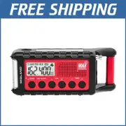 Emergency Solar-Powered Crank AM/FM Radio with SOS Flashlight & Dog Whistle