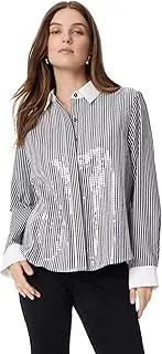 [Sam Edelman] Women's Astrid Oversized Button Down Shirt Standard