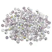 250pcs 6mm Bicone Glass Crystal Beads, Faceted Beads Red Green